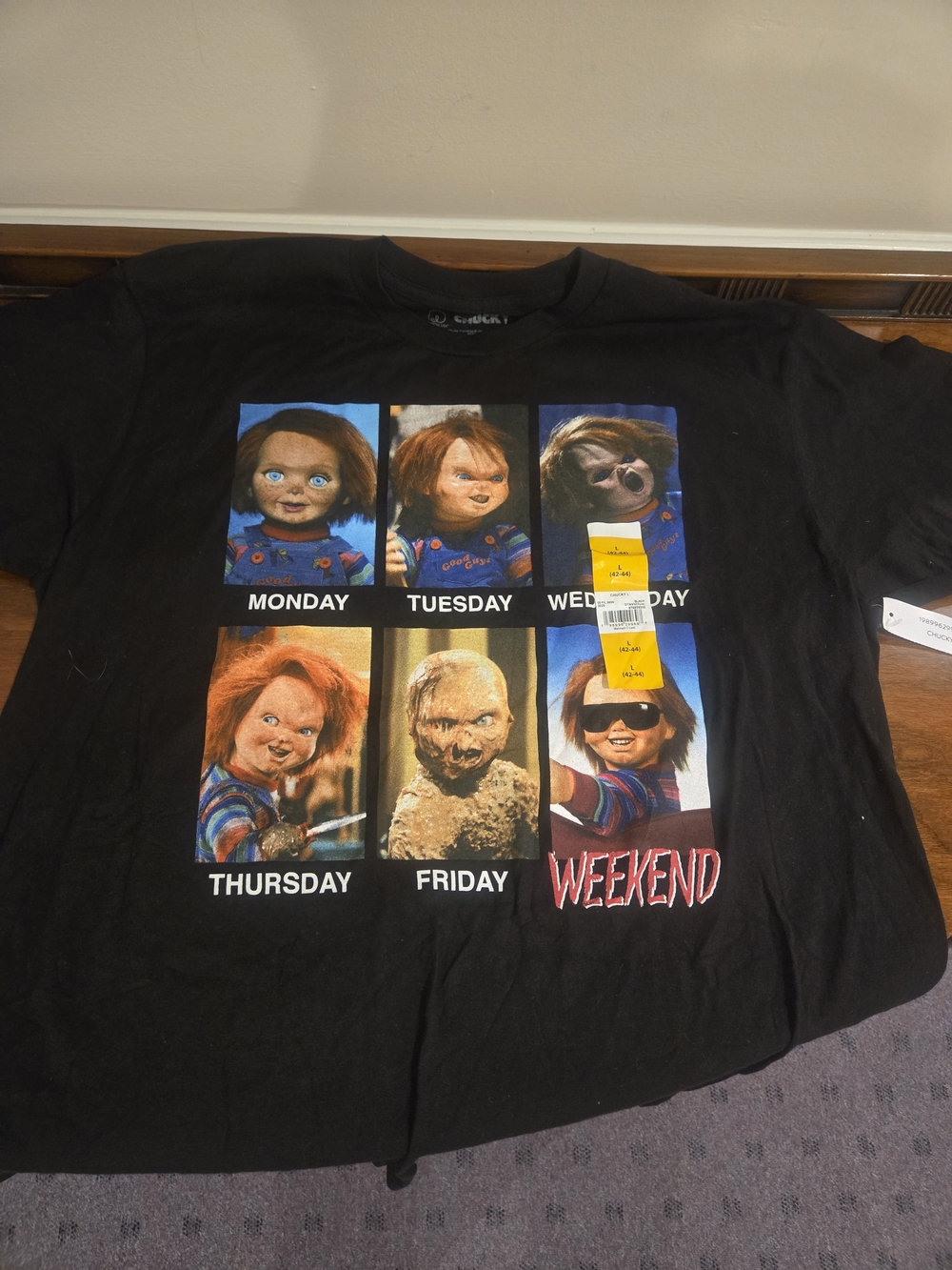 Black Chucky Graphic Short-Sleeve Tee for Men